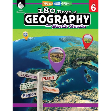Shell Education 180 Days of Geography, Grade 6 28627